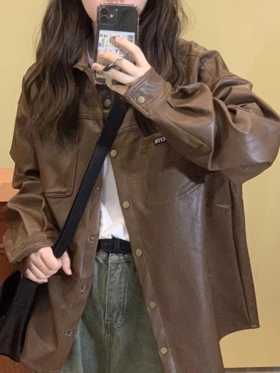 Женская весенне-осенняя свободная тонкая куртка очень большая американская