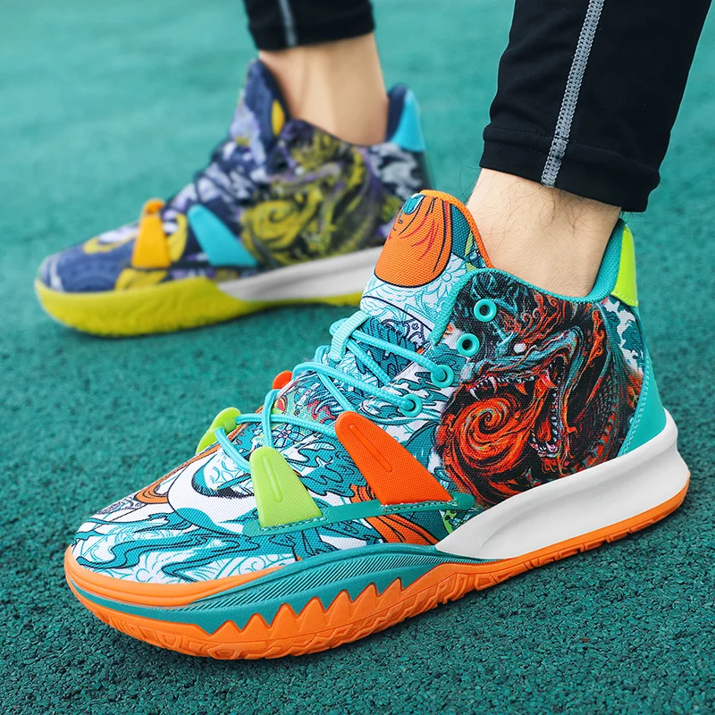 

2022 New Outdoor Boys Shoe Anti-Slippery Men Women Basketball Trainers Brand Designer Couples Basketball Boots Lacing Sport Shoe