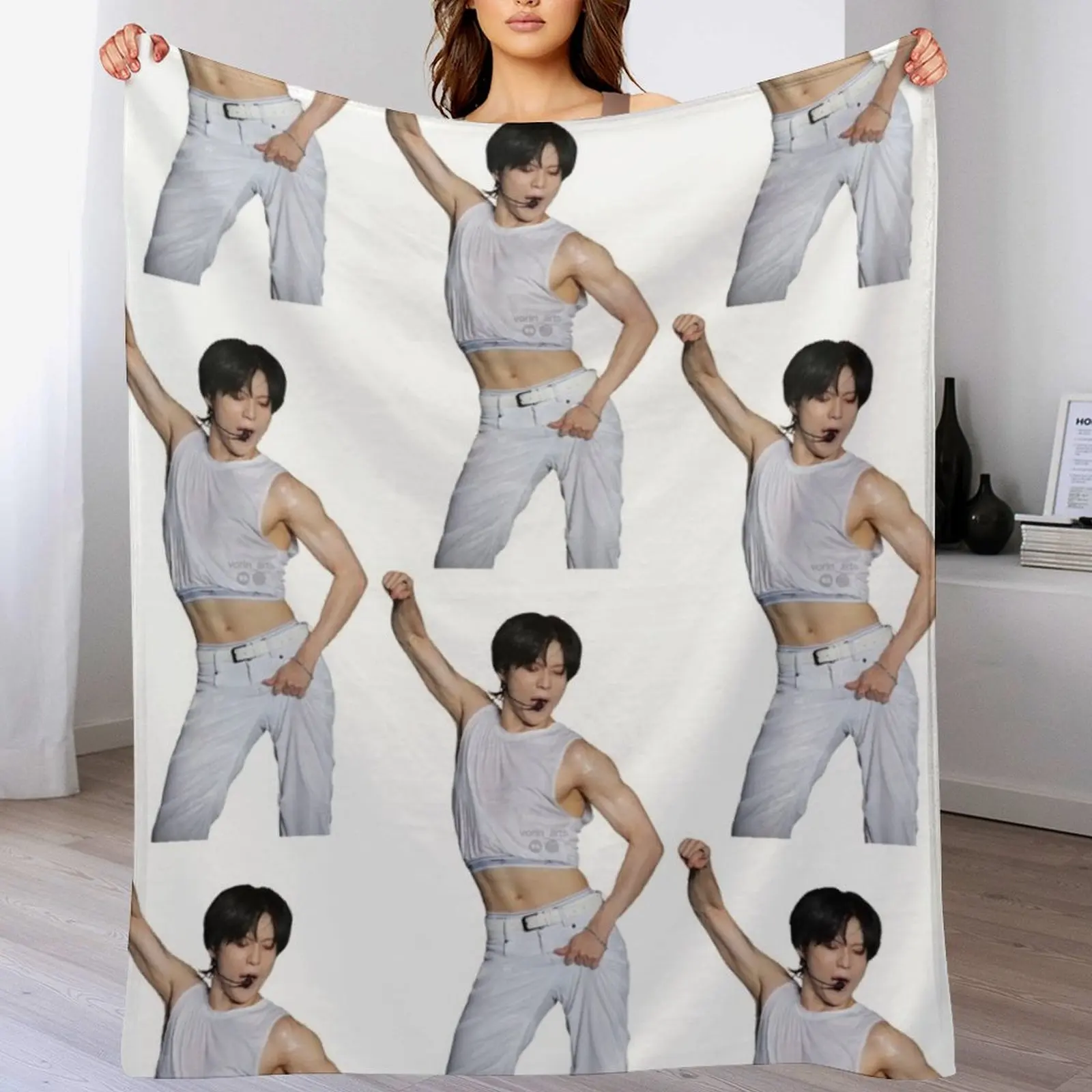 Фото Плед TAEMIN Shinee Guilty, модный плед для кровати, роскошные утолщенные декоративные покрывала для диванов и кроватей, одеяла. №4