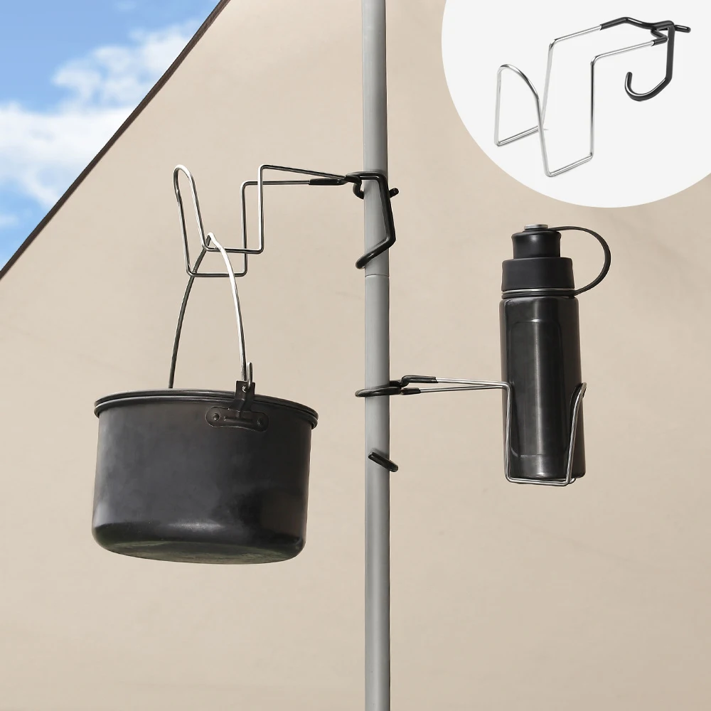 

Camping Cup Drink Holder for Outdoor Groove Design Stand Mount Support Hook Rack Stand Bracket Cup Drink Holder ASD88