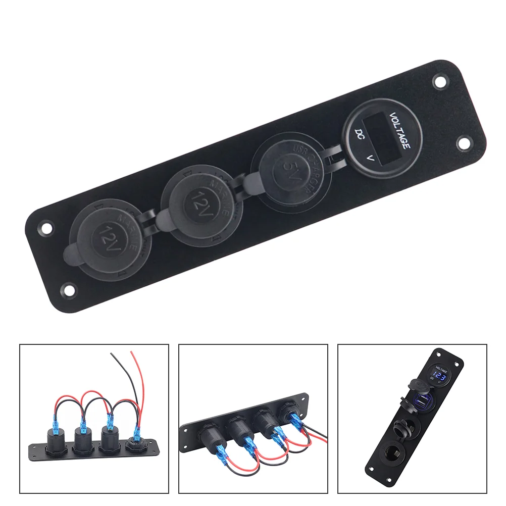 

1 Set Multi-purpose Practical 4 Gang Panel Combined Switch Panel Control Panel
