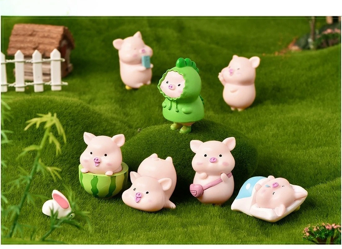 

Набор из 7 фигурок свинок из ПВХ