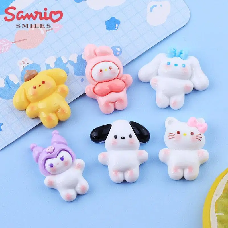 

10Pcs Kawaii DIY Accessories Hello Kittys Sanrio Kuromi Anime Cute Phone Case Water Cup Hairpin Decoration Gifts Toys for Girls