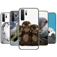 animal otter black soft cover the pooh for huawei nova 8 7 6 se 5t 7i 5i 5z 5 4 4e 3 3i 3e 2i pro phone case cases