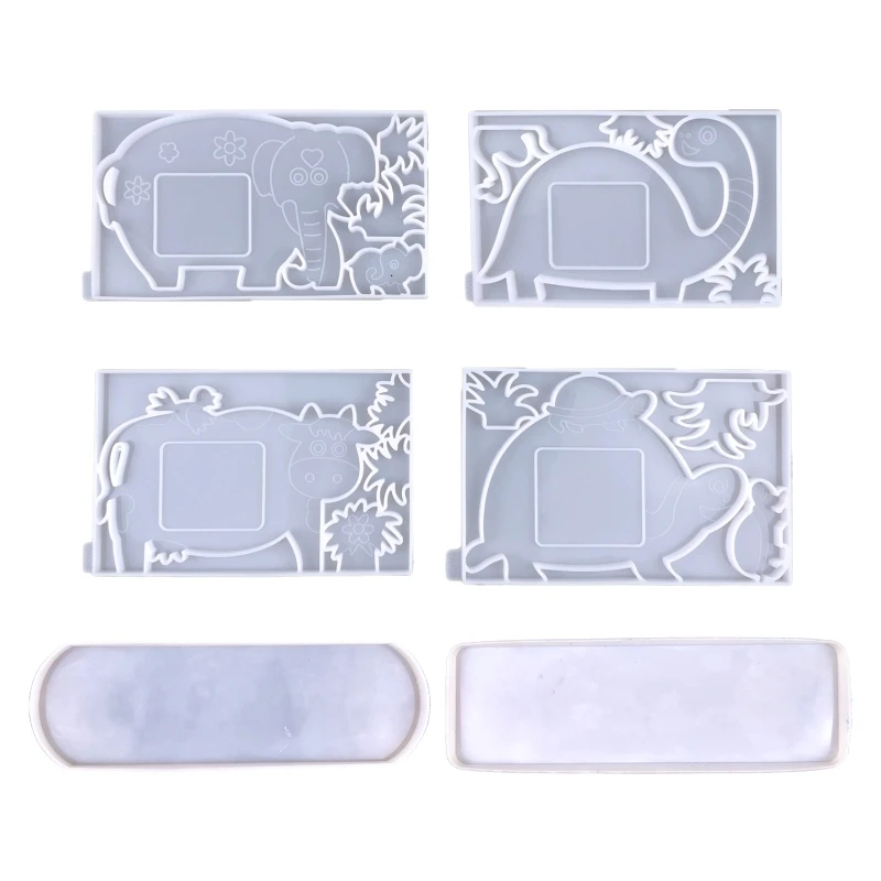 

Dinosaur Turtle Photo Frame Mold Epoxy Glue Silicone Mold Table Ornament Mold