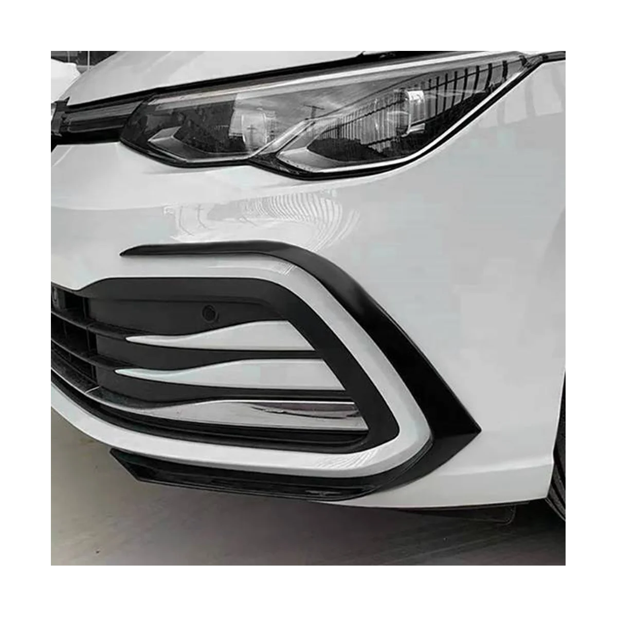 Автомобильный глянцевый черный передний бампер противотуманный фонарь нижняя