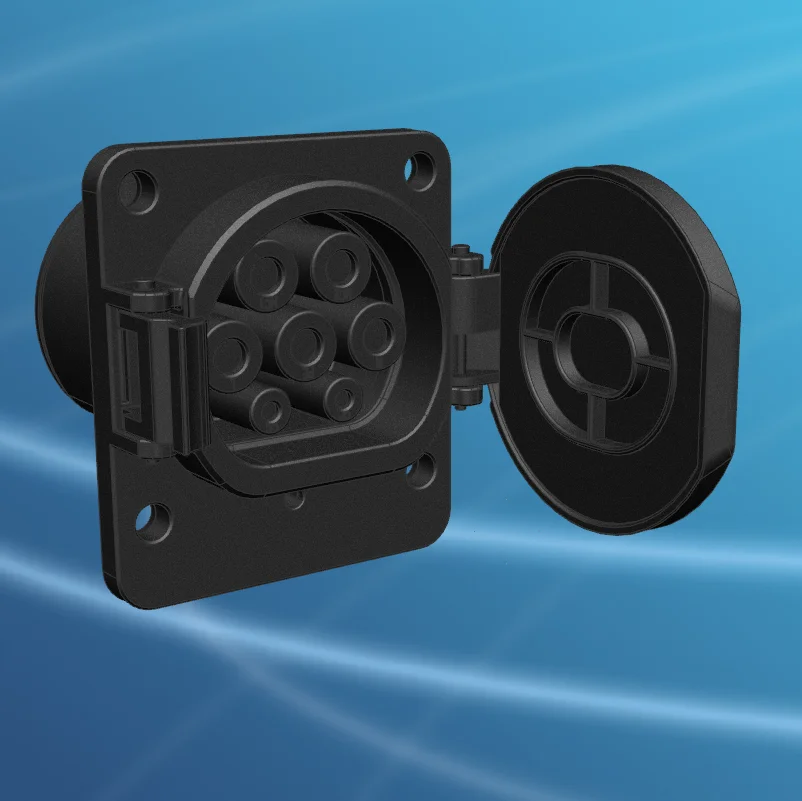 

Электрический 7-контактный разъем 16A 32A GB Черный DC AC EV socket