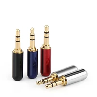 3 5mm headphone plug 34 poles stereo male gold plating audio adapter 3 5 hifi speaker earphone jack aux solder wire connector