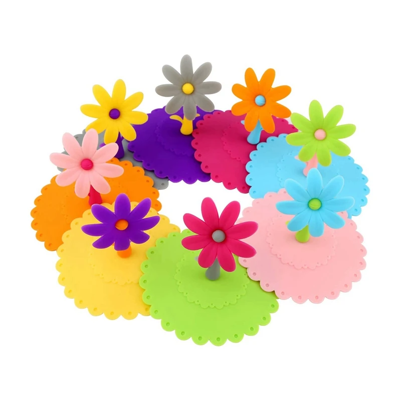 

8 Pcs Silicon Cup Covers Anti-Dust Glass Covers For Drinks Coffee Tea Cup Lid Reusable Mug Covers Airtight Seal Lid Caps