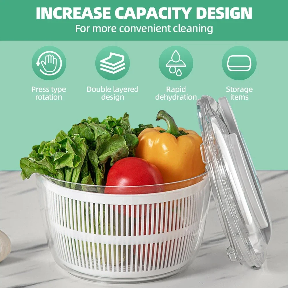 Спиннер для овощей салата дуршлаг Дегидратор многофункциональная мойка и