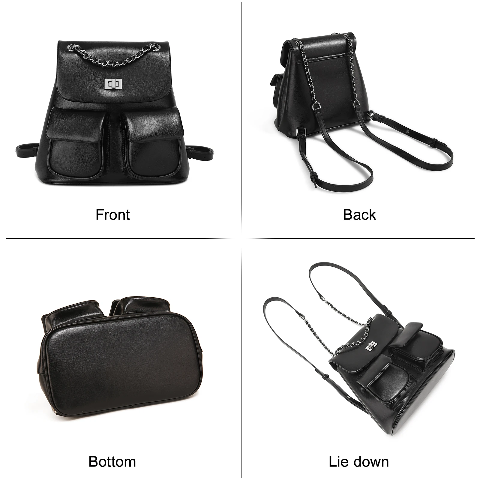 Женская кожаная сумка через плечо ITAMOOD модный вместительный рюкзак