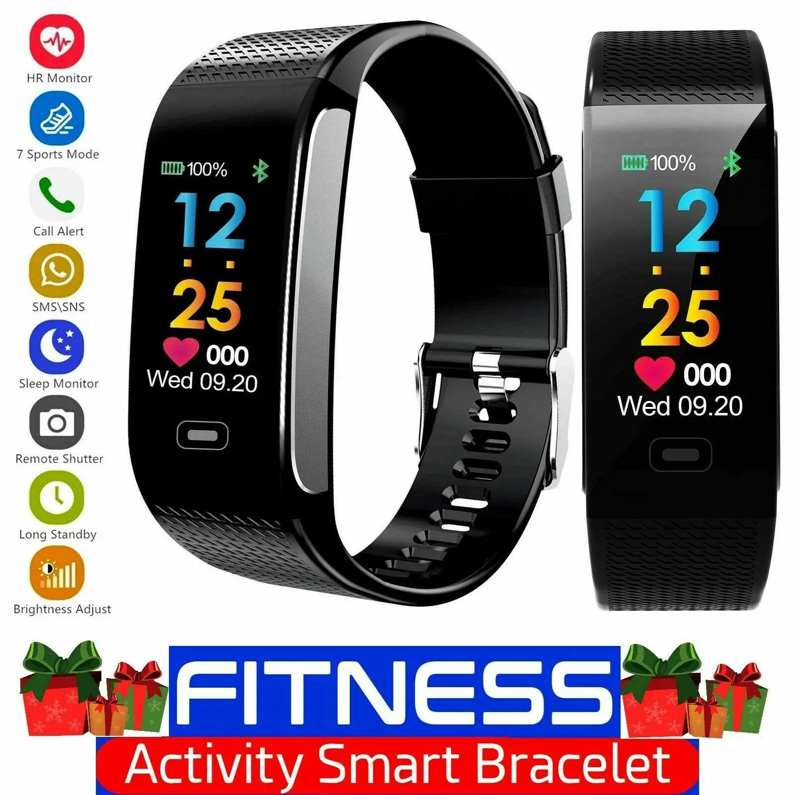 

Bluetooth Smart Watch Bracelet Heart Rate Monitor Fitness Tracker For Android UK
