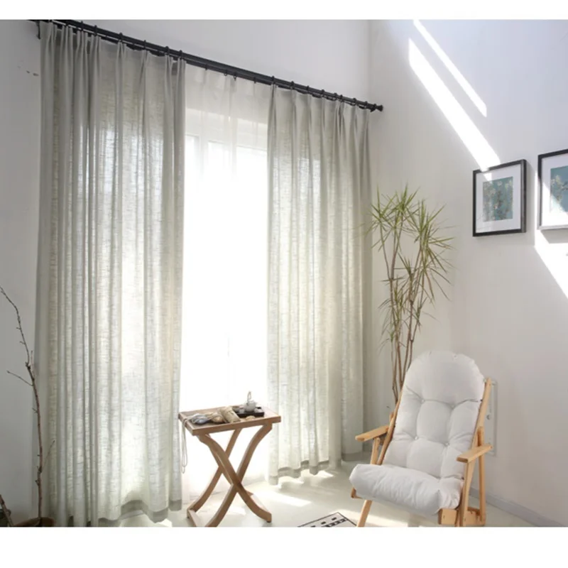 Современные зеркальные шторы из хлопка и льна для спальни гостиной занавески
