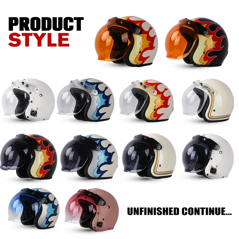 Мотошлем в стиле ретро мотоциклетный шлем с открытым лицом горошек аксессуары