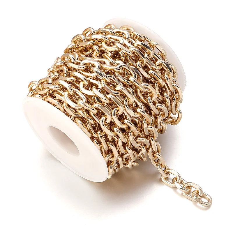 

4,5 метров круг цвет золотой алюминиевый крест звенья цепи 3:1 Высокое качество для DIY ожерелье для изготовления украшений вручную результаты