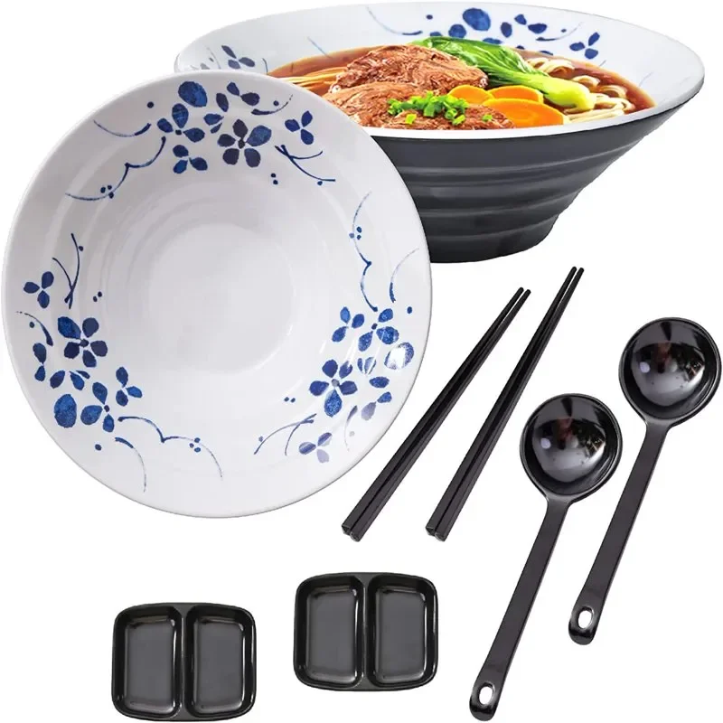 

Melamine Ramen Bowl Set, Noodle Soup Bowl, Set of 2