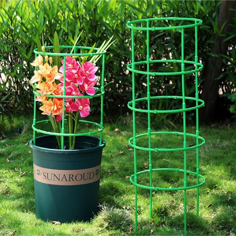

Plant Support Stakes Flower Stand Weatherproof Splicable With 40PCS Plant Clips Greenhouse Garden Plant Support Stake Set