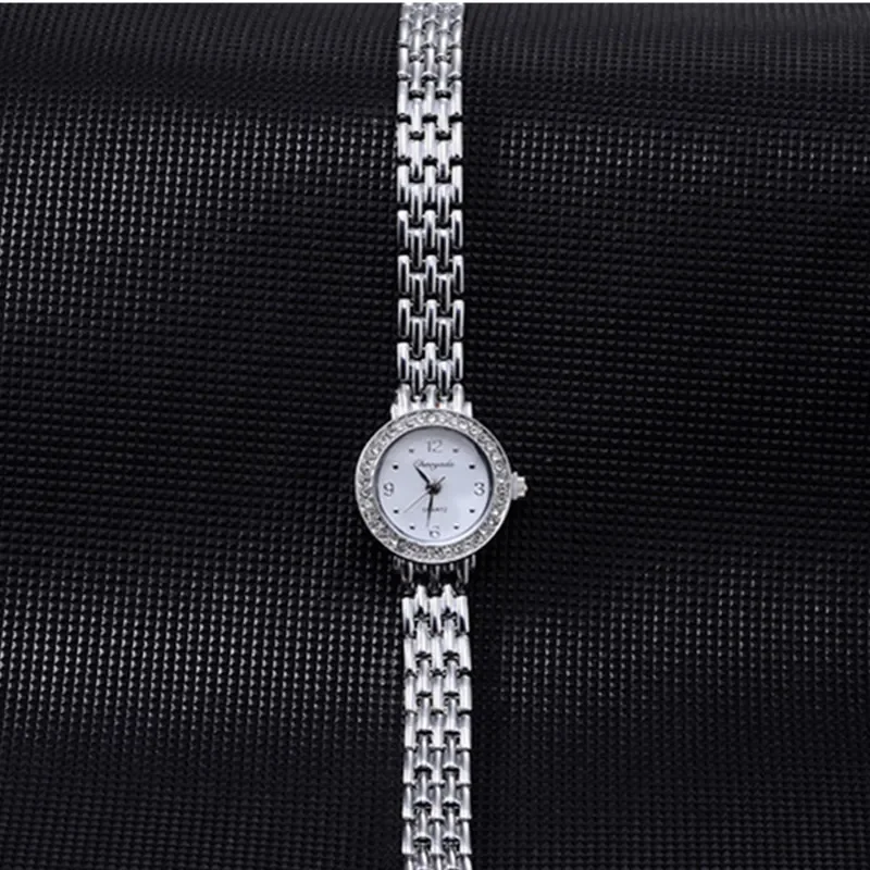 Watches Fashion Silver Luxury Rhinestone Watch Women Watches Bracelet Ladies Watch Clock reloj mujer zegarek damski