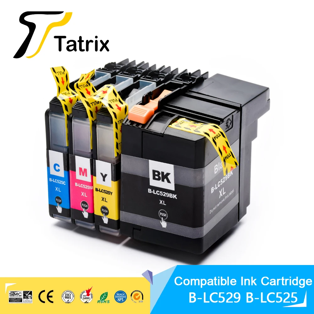 Совместимый с Tatrix картридж Brother LC529 LC525 529XL 525XL для принтера DCP-J100 DCP-J105 MFC-J200