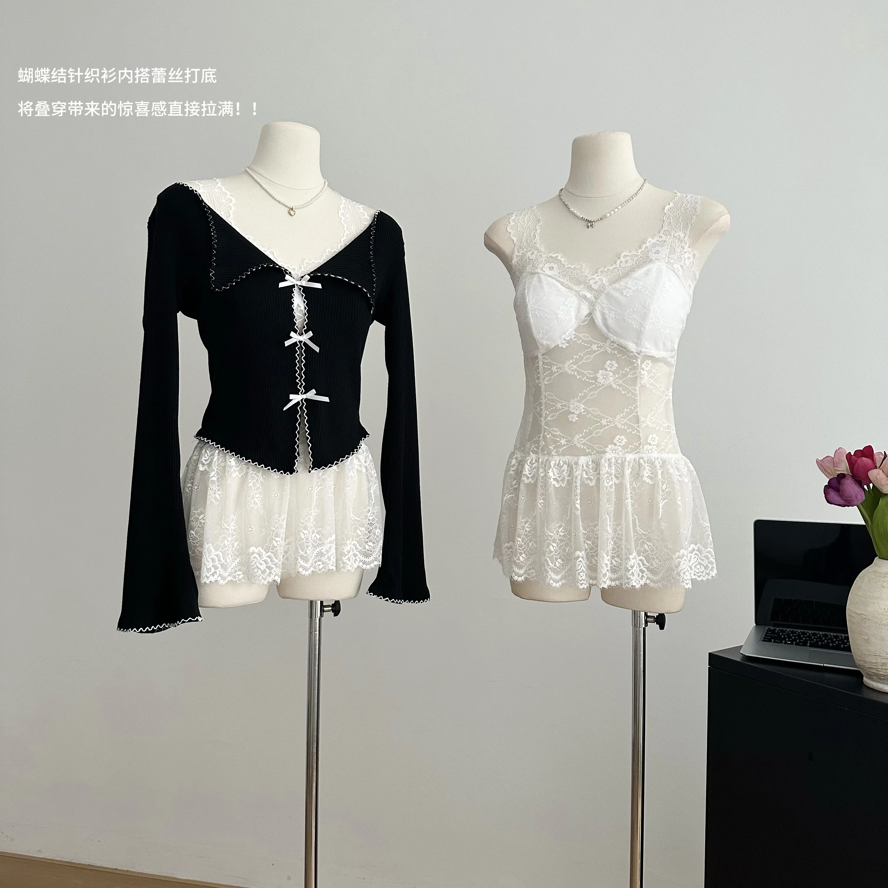 Футболка женская черная в стиле 90-х с длинным рукавом