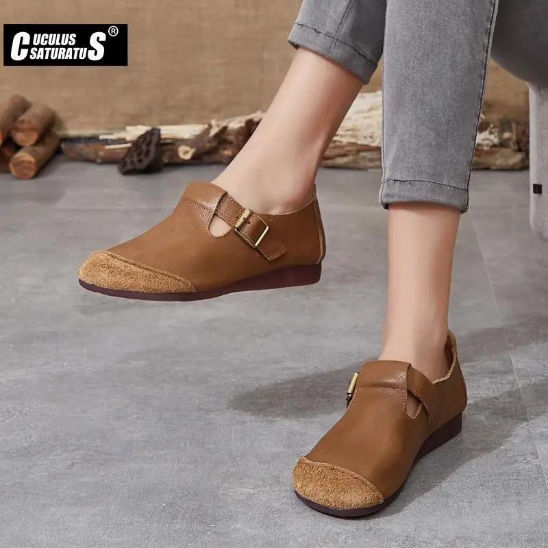 

Cuculus/Женская обувь ручной работы из 100% натуральной кожи; Повседневная обувь в стиле ретро; Женские кроссовки; Повседневные Модные лоферы; Женская обувь на плоской подошве