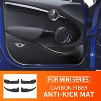 Car Door Anti Kick Pad Side Mat Carbon Fibre Protector Cover Sticker For MINI Cooper F54 F55 F56 F60 R56 R60 Auto Accessories