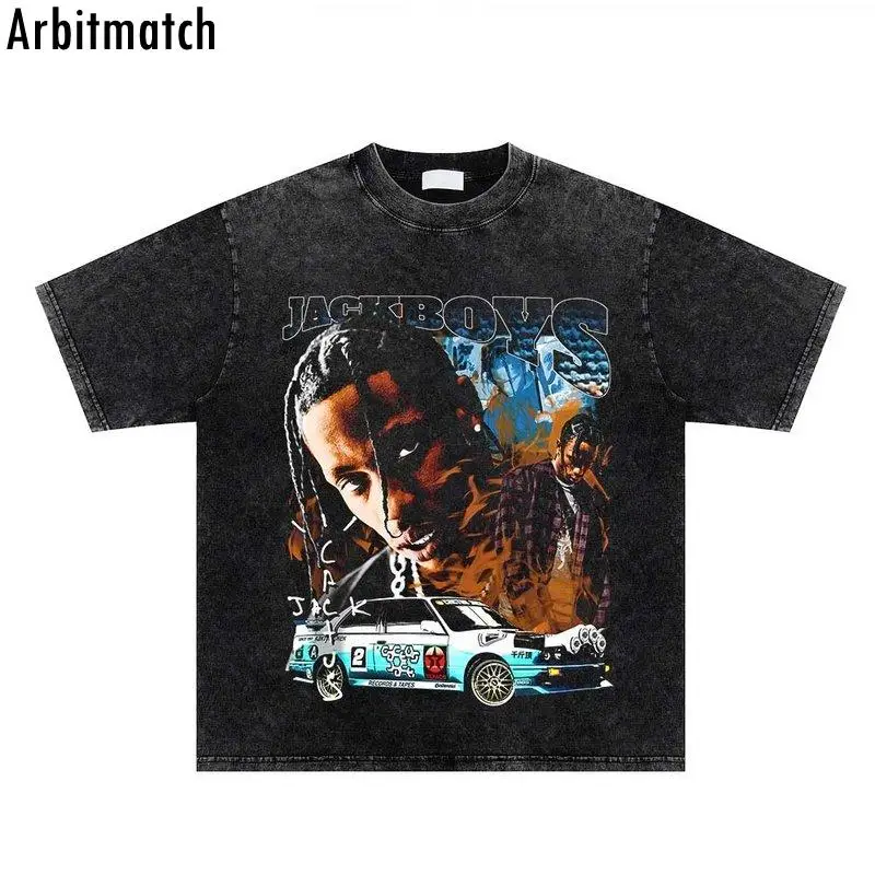 

Футболка мужская оверсайз с принтом в стиле хип-хоп, 2023 хлопок