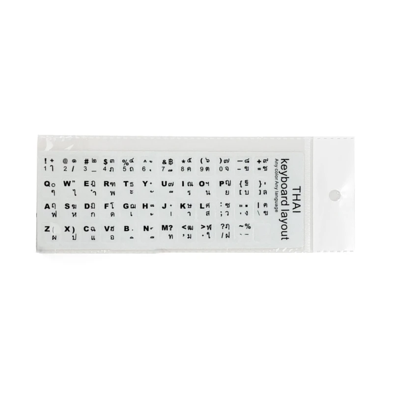 

2022 New Thai Keyboard Stickers Letter Sticker Waterproof Super Durable for Laptop Desktop PC Keyboards 18x6.5cm//7.08x2.56in