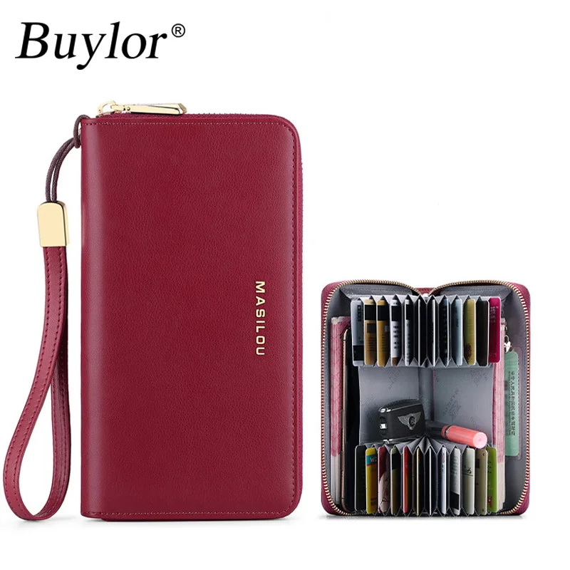 

Buylor Vip The Link for Genuine Leather Wallet Fashion Long Zipper Multi-function Ladies Purse