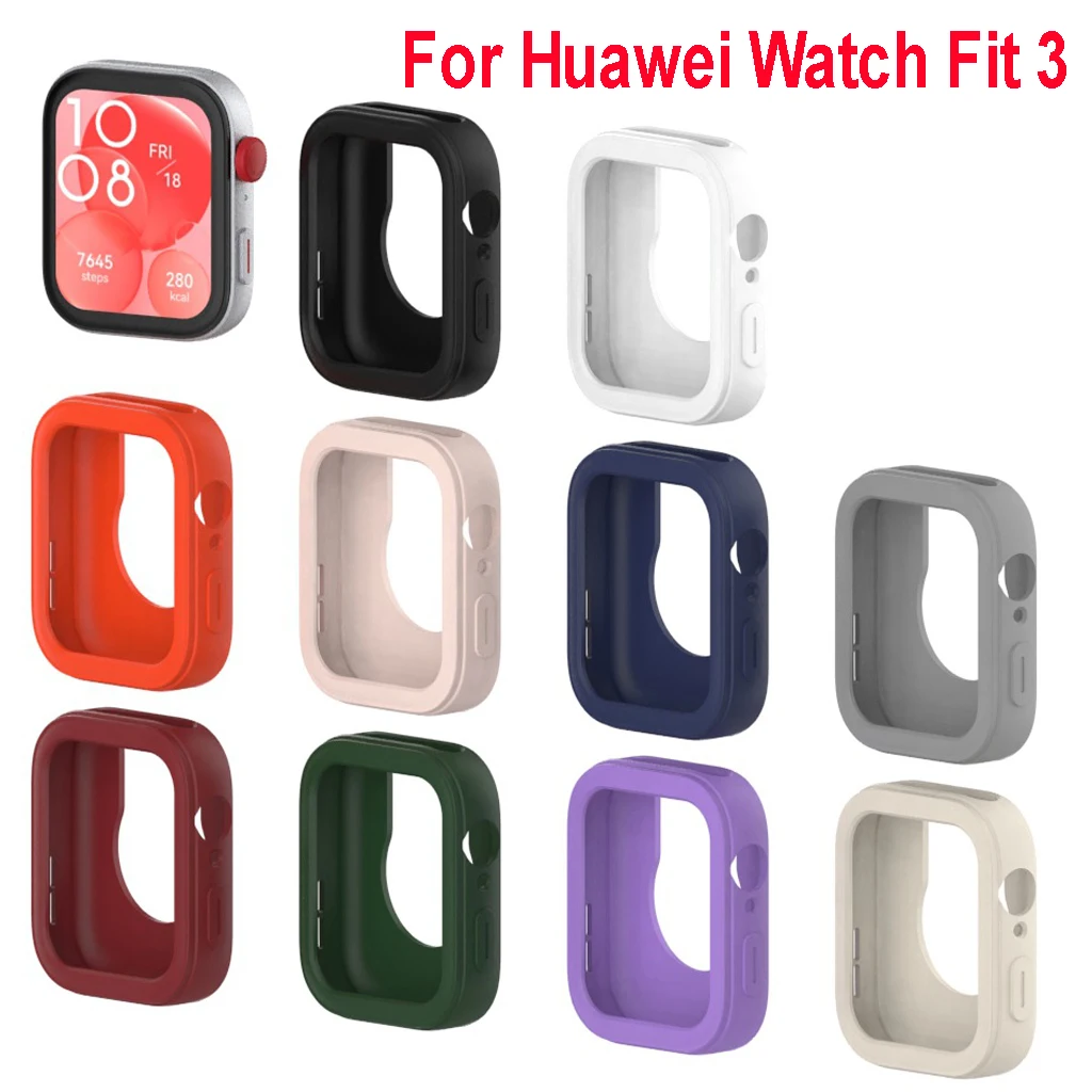Мягкий защитный чехол для Huawei Watch Fit 3 защита экрана силиконовый аксессуары