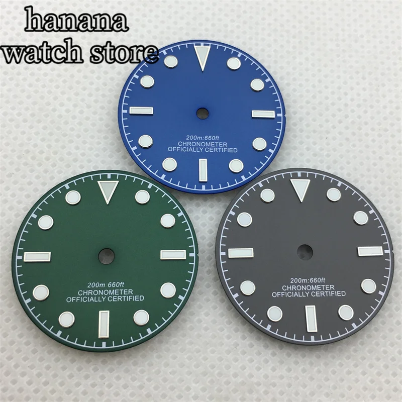 Светящийся циферблат с механизмом NH35NH36NH38 Miyota 8215 8205 DG 2813 3804 PT5000 29 мм