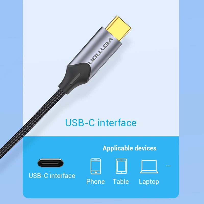 Vention USB C к RCA аудио кабель Тип 2 для динамика усилителя Huawei Xiaomi ноутбука 1 м 3