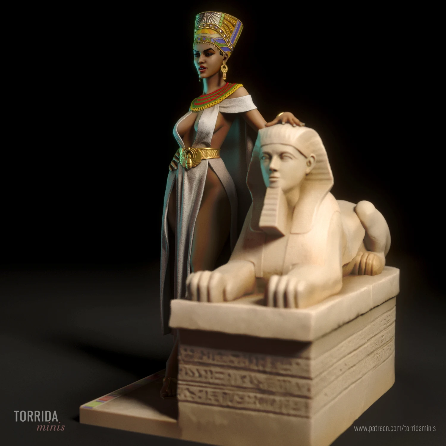 Набор моделей для 3d-печати 1/24 Древние египетские фармакологии неfertiti смола набор