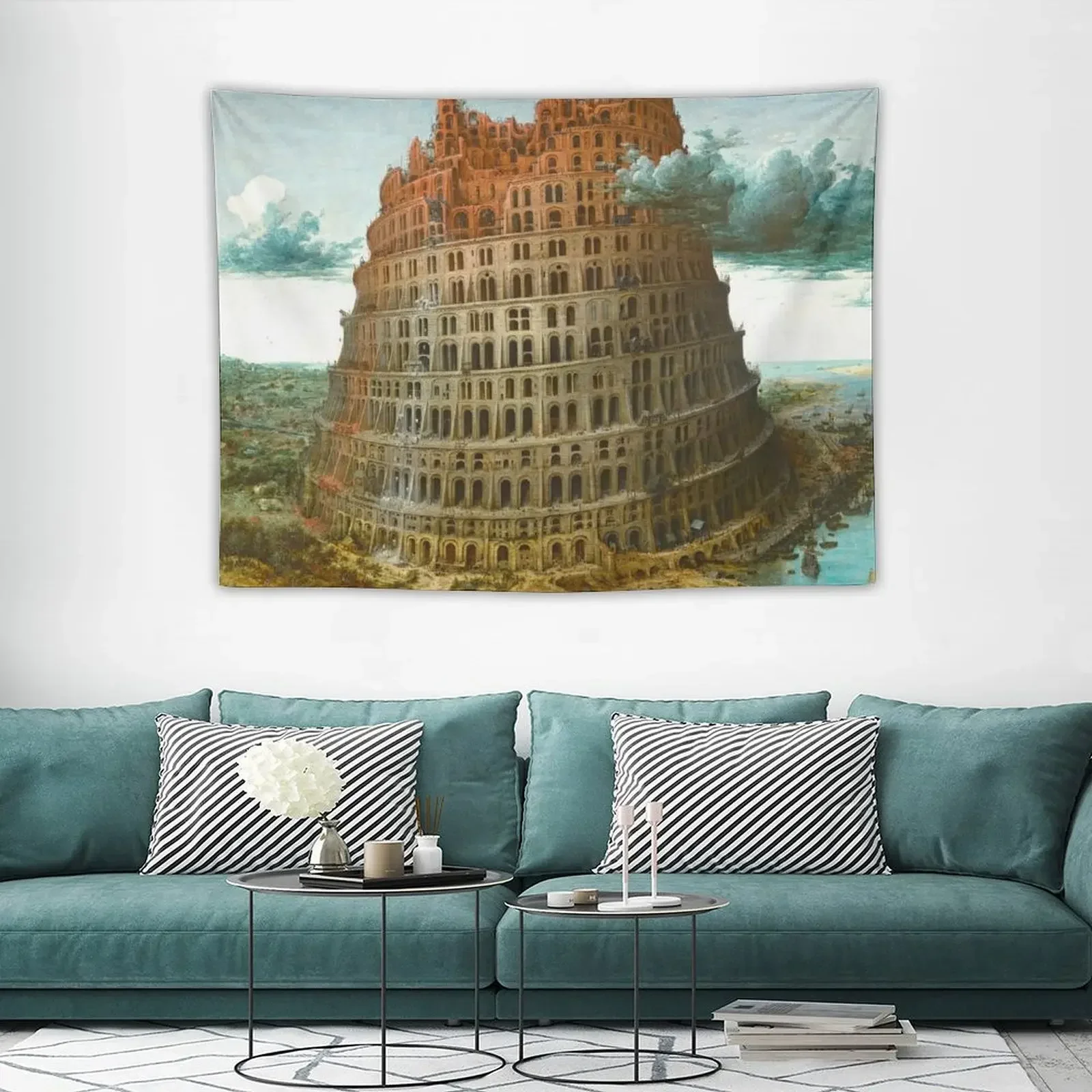 HD. (Маленькая) башня бабела пьестер бругель-старший. Гобелен высокой четкости для