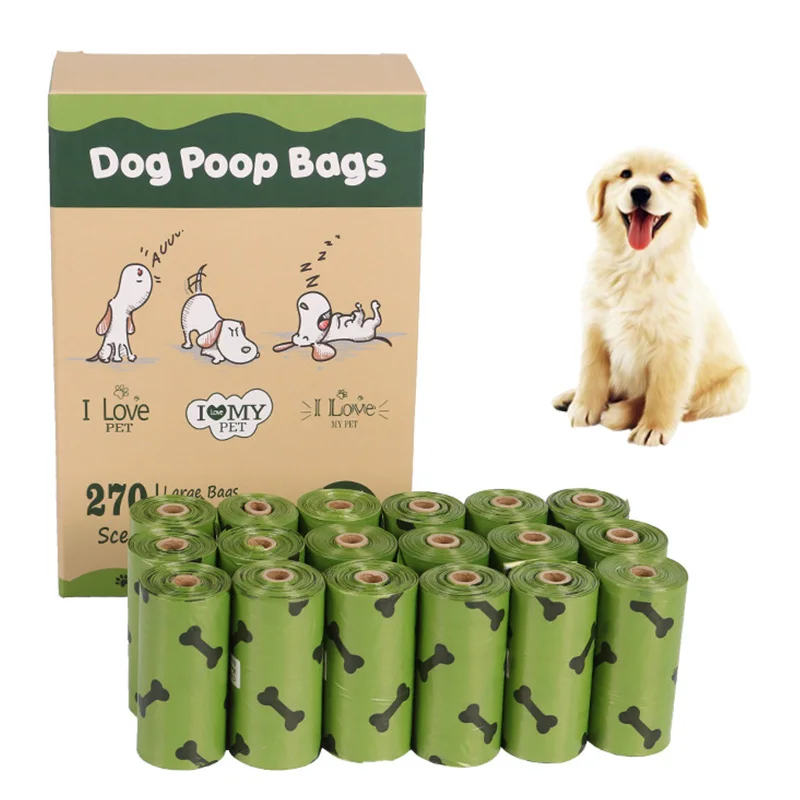 

Pet Poop Bags Biodegradable Durable Eco-friendly Waste Bags for Dog Poop Outdoor Home Clean Pet Carriers Supplies 18Rolls