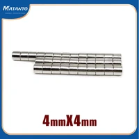 501002005001000pcs 4x4 mini small round rare earth magnets n35 4x4mm disc permanent ndfeb strong powerful magnets 44 mm