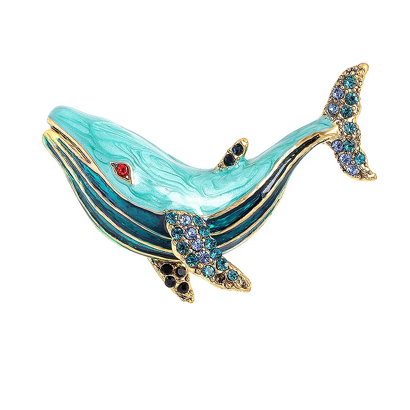 

Simple Animal Theme Brooch Whale Shape Sweet Breast Pin Sweater Scarf Shawl Buckle Pin