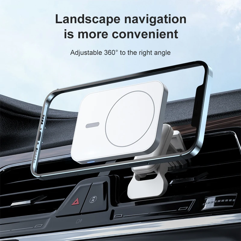 15w magnetic wireless chargers car air vent stand phone holder fast charging station for magsafe iphone 12 13 macsafe qi charger free global shipping