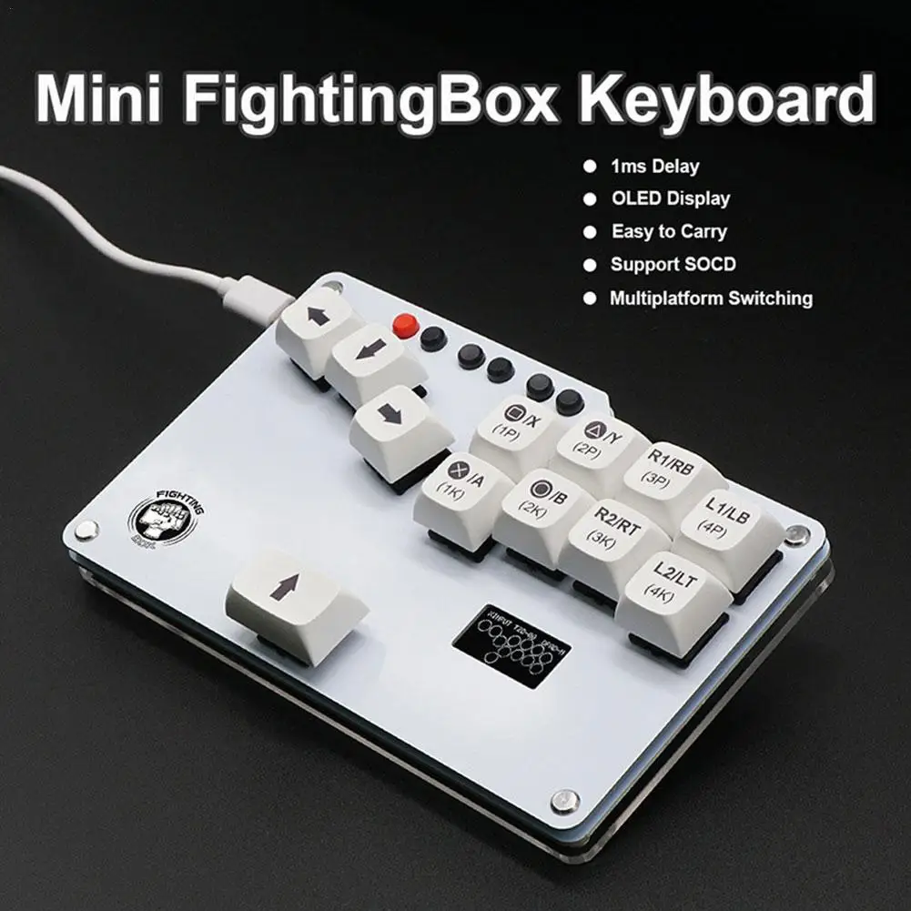 

For FightingBox Hitbox Layout Fighting Arcade Game Keyboard Fighting Stick Controller For PC/PS3/PS4/Nintend Switch/Steam Deck