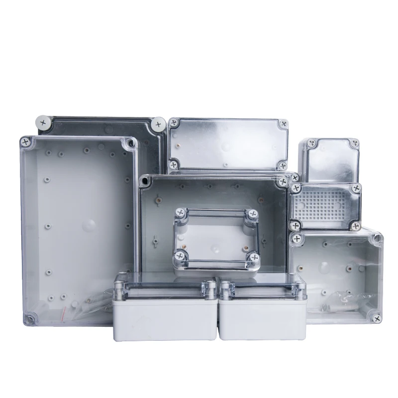

Waterproof Plastic Junction Box transparent cover Enclosure Electronic Instrument Housing Case Electrical Project Outdoor Boxes