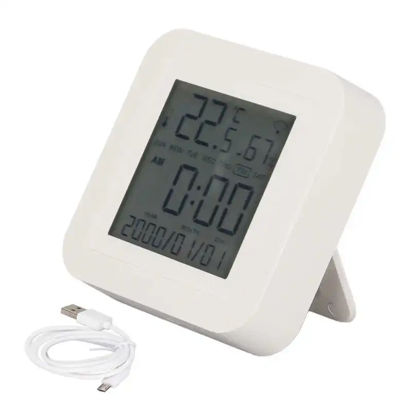 

Temp Humidity Sensor Thermometer Notification Alarm for Google Assistant for Nursery Bedroom Greenhouse Office