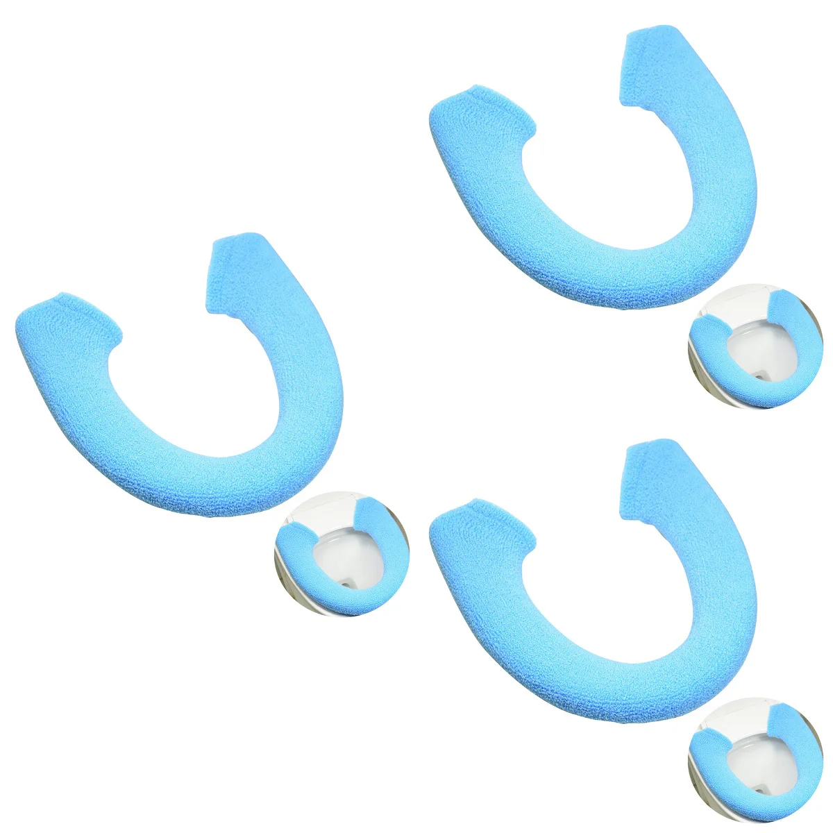 

Toilet Bathroom Cushion Pad Cover Accessories Mat Heated Sets Decor Bath Set Plush