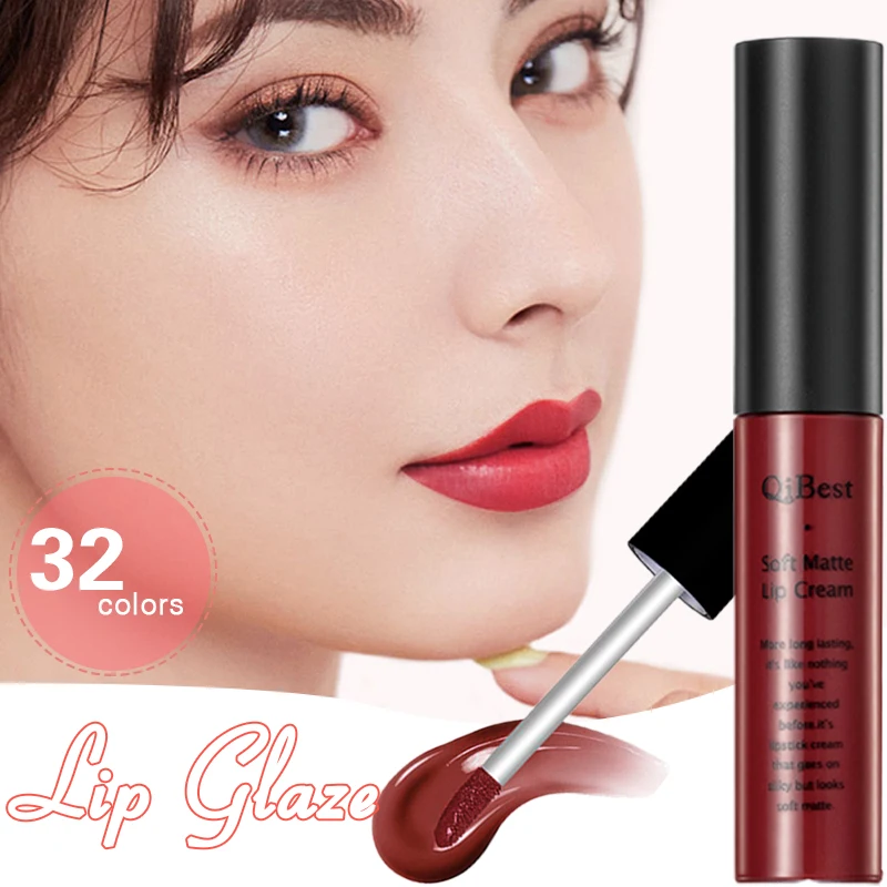 

32 Colors Matte Lipstick Velvet Lip Glaze Color Lasting Non-fading Lip Makeup Color Lasting For Women Liquid Lipstick Lip Glaze