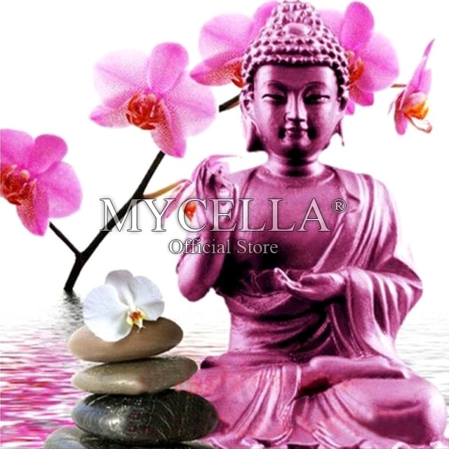 

Religion Buddha 5D DIY Diamond Painting Square Full Embroidery Cross stitch kits Mosaic decoración hogar pintura de diamante