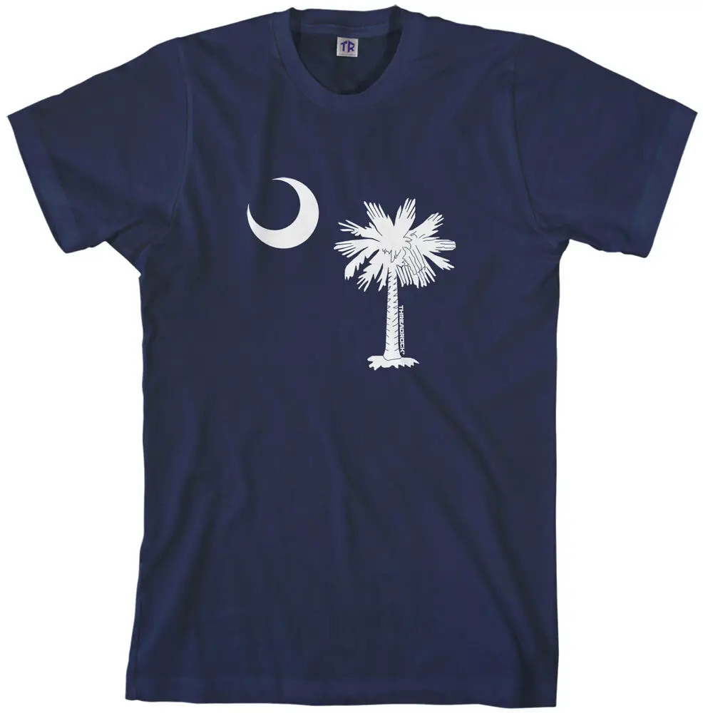 

Threadrock Mens South Carolina Flag Design T-Shirt Palmetto Crescent State