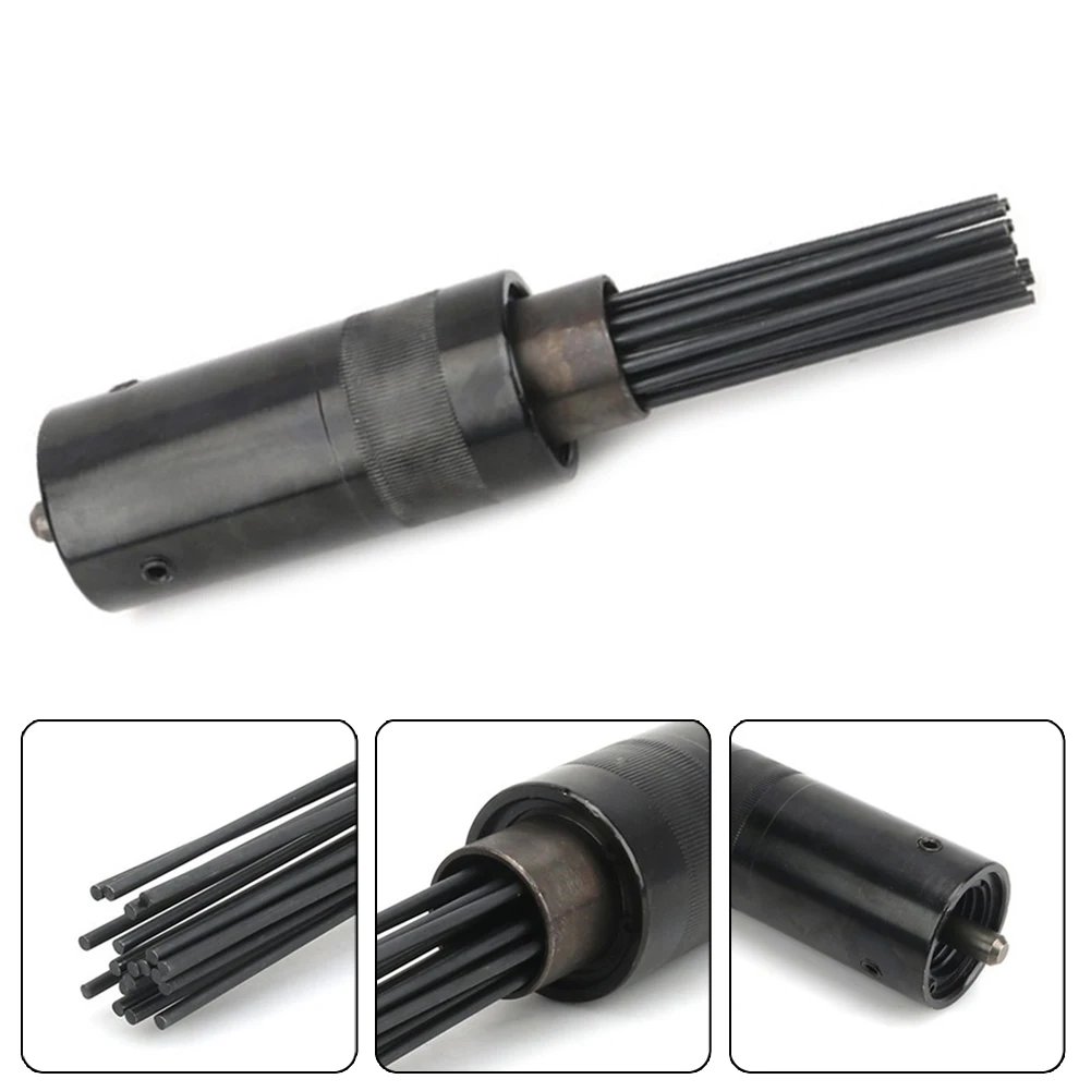 

Home Deruster Head 19 Needle 225*50mm Black For Pneumatic Air High Carbon Steel Rust Removal Rust Removel 1pcs