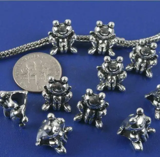 10 шт. 13 4x8 9 мм отверстие: 4 6 антикварные серебряные бусины-разделители в виде