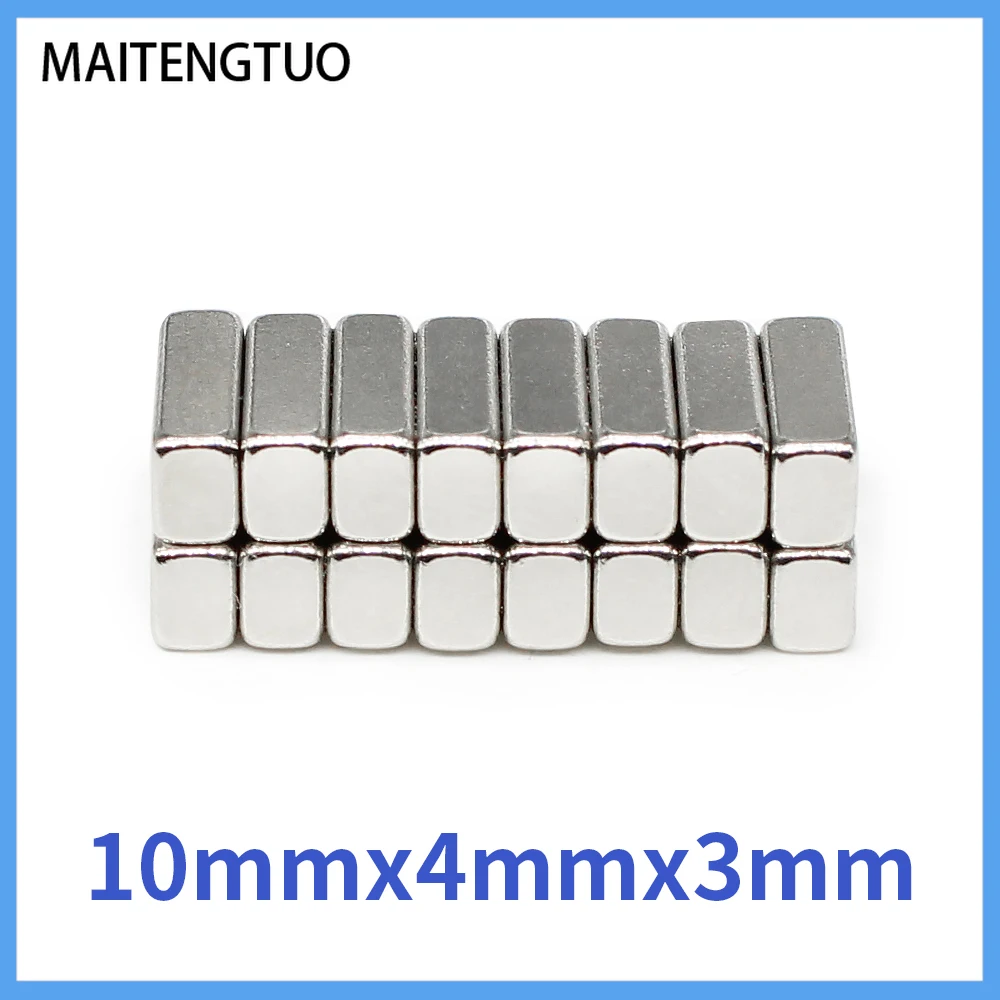 

10/20/50/100/200/300/500PCS 10x4x3 Quadrate Strong Powerful Magnets N35 10x4x3mm Block Rare Earth Neodymium Magnet Sheet 10*4*3