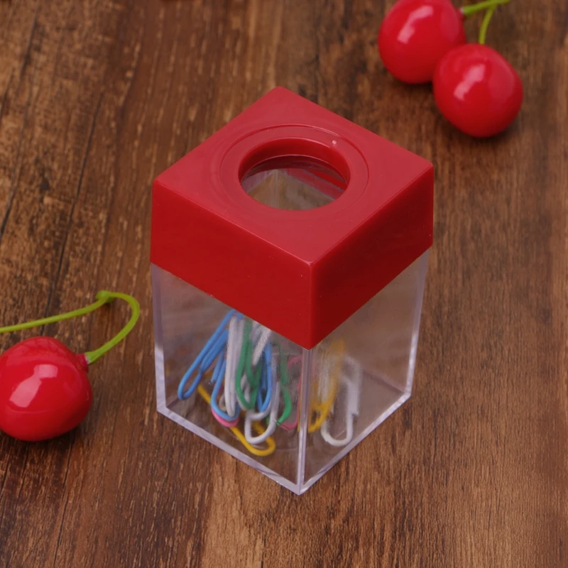 

1Pc Magnetic Clip Dispenser Paper Holder Square Box Case Random Color