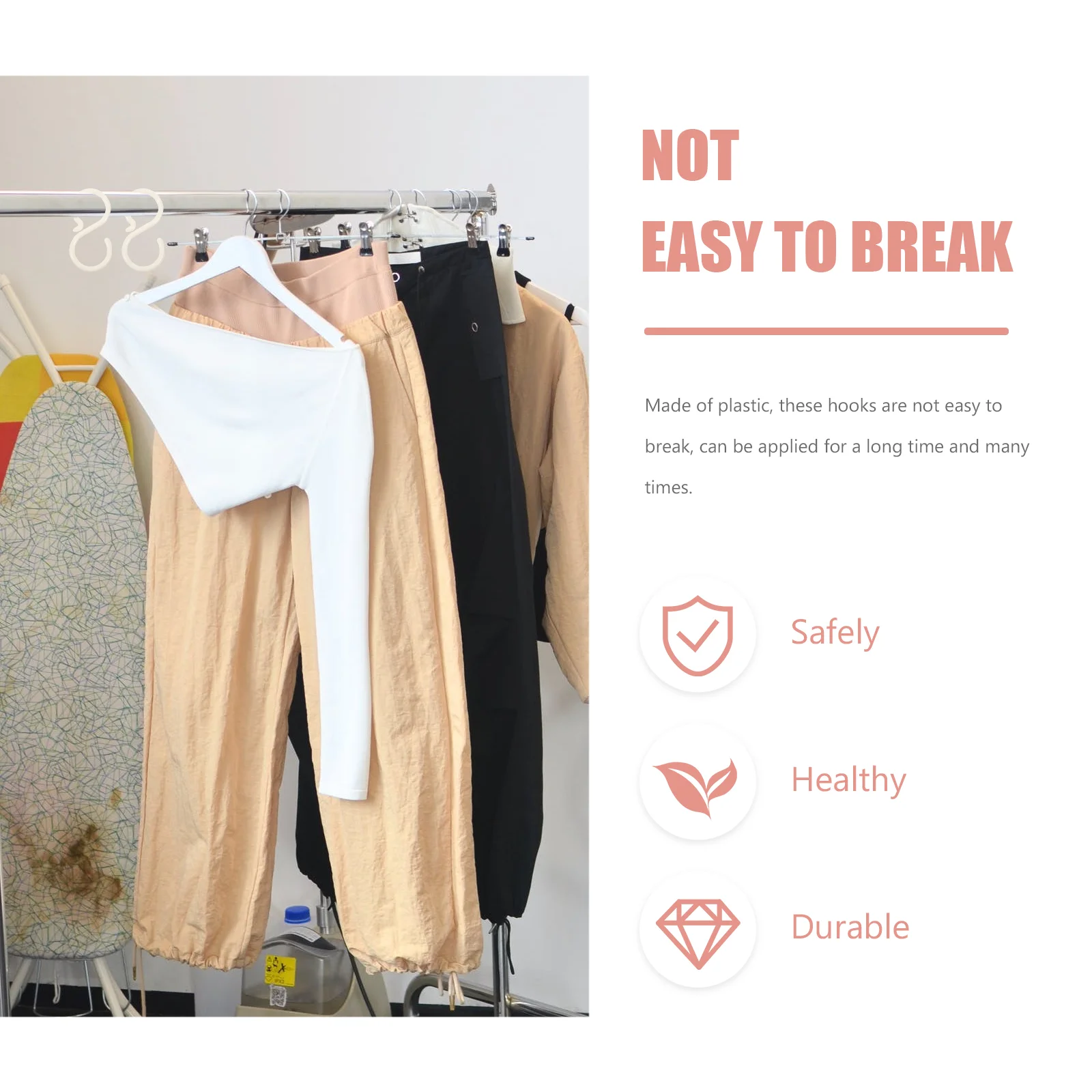 40 шт. липкие крючки для подвешивания сверхмощной повязки на голову кремового